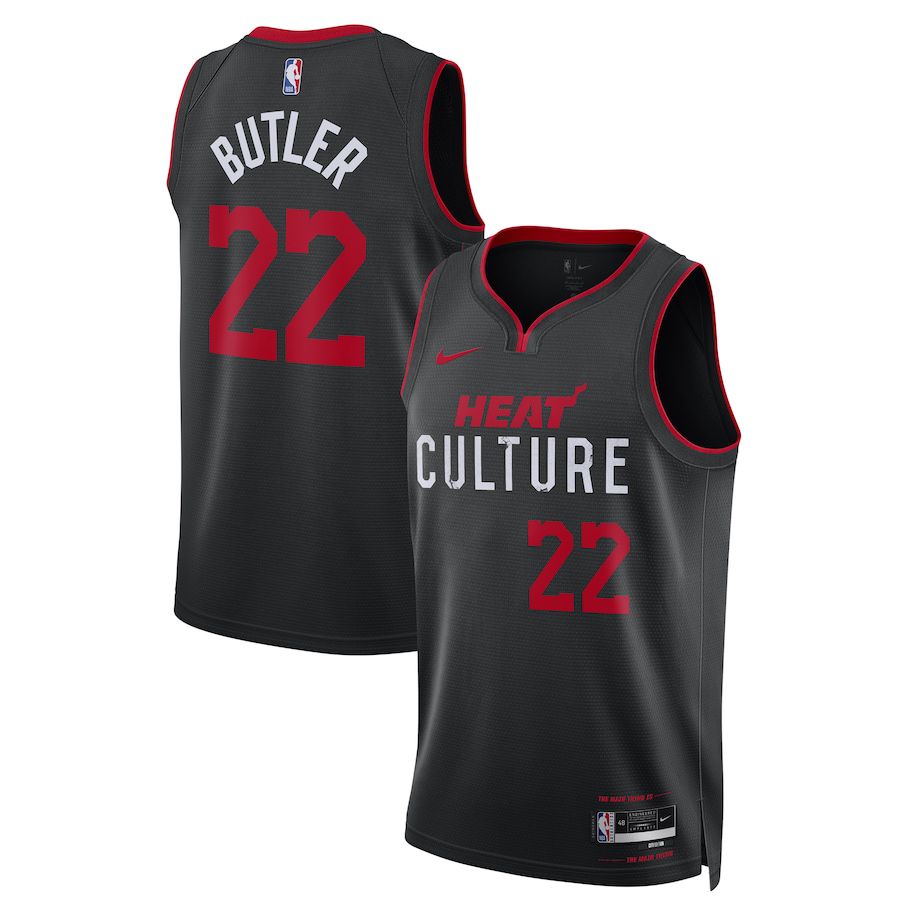 Men Miami Heat 22 Jimmy Butler Nike Black City Edition 2023-24 Swingman NBA Jersey